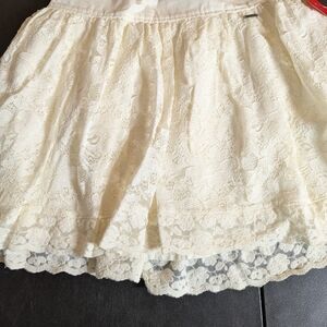 Elegant Cream Lace Skirt